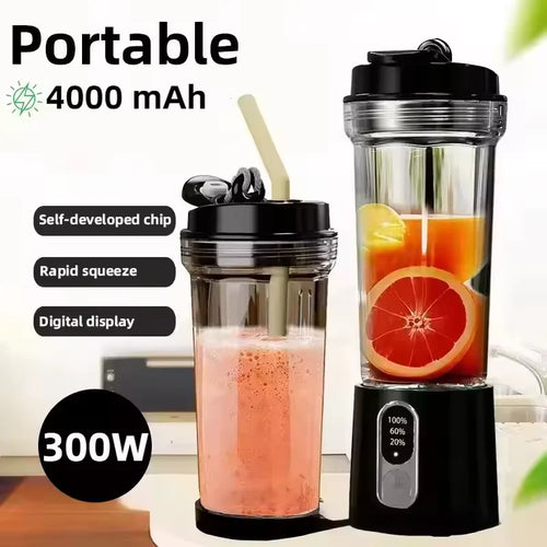 Portable Juicer 300W – USB Rechargeable Blender