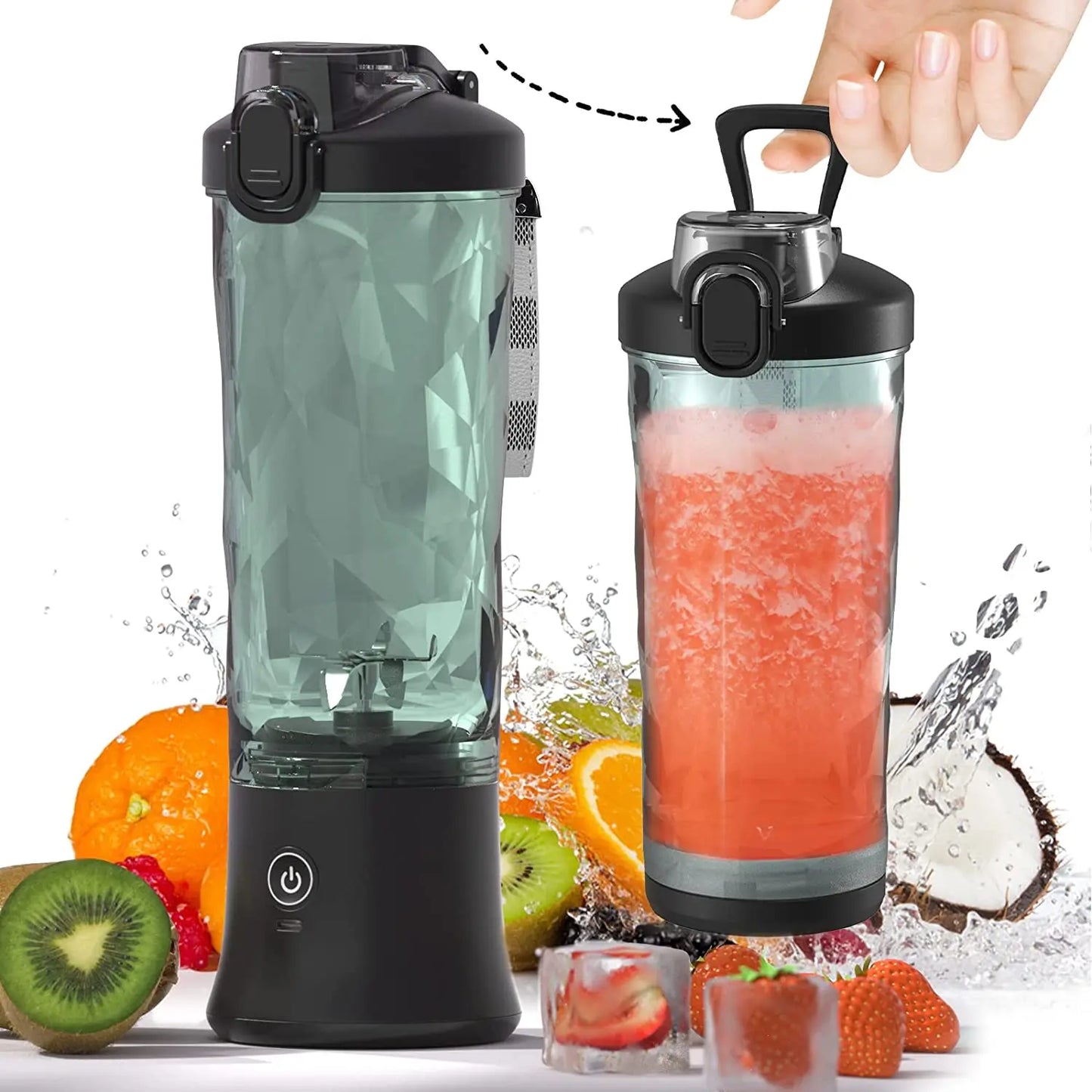 Portable Blender 600ML – USB Rechargeable Juicer