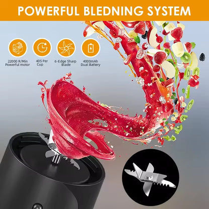 Portable Juicer 450ML – Stainless Steel Blade Blender